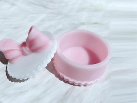 Molde silicona mini alhajero con moño